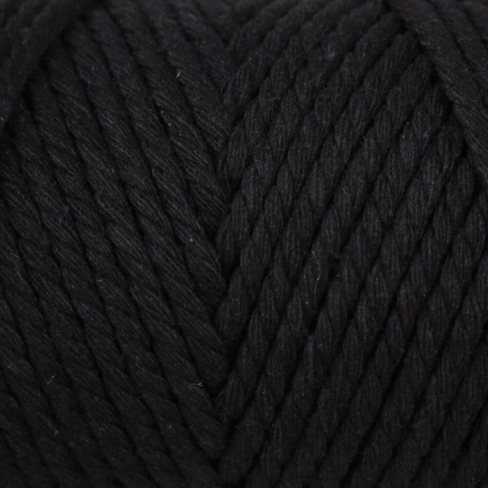 Loren Decor Slim 3 Büküm Makrome İpi Siyah - L006