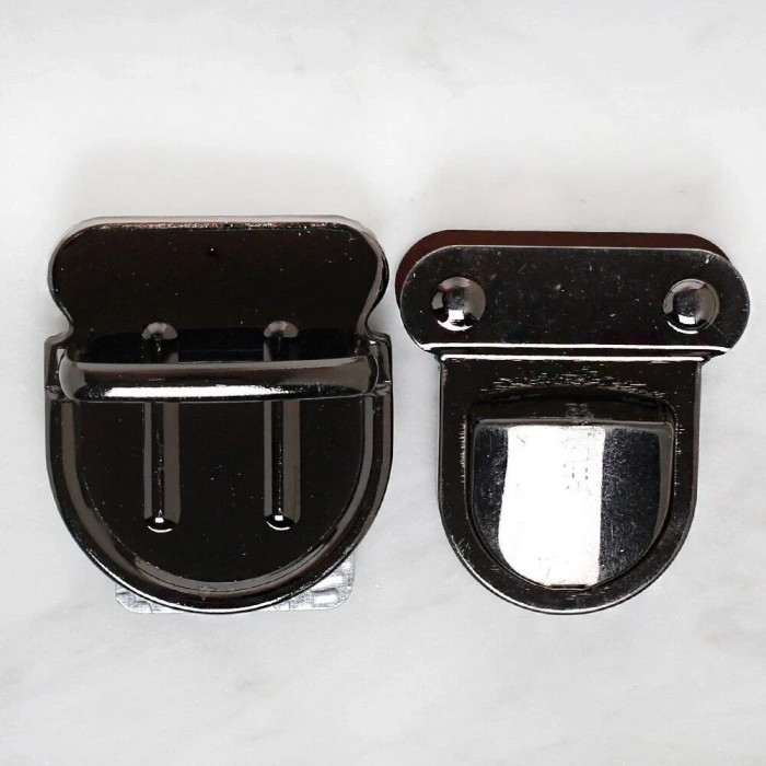 Loren Metal Çanta Kilidi Büyük Siyah