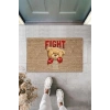 Bej Kapı Önü Paspası Fight For You Ayıcık Desen  K-3321