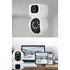 BUFFER® Çift Kameralı Wifi Bağlantılı Gece Görüşlü Ev Tipi Güvenlik Kamerası