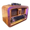 BUFFER® Taşınabilir Klasik AM/FM/SW  Retro Ev Radyo USB ile Şarj Olabilen Retro Radyo