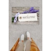 Dijital Baskı Dekoratif Welcome Bej Kapı Önü Paspası K-1252