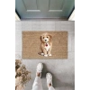 Kahverengi Kapı Önü Paspası Sevimli Köpekcik Desen  K-3208