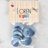 Loren Crafts 8li Düğme Mavi - 1132