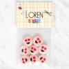 Loren Crafts 8li Gülen Yüz Düğme - 1022