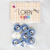 Loren Crafts 8li Panda Düğme - 1056