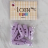 Loren Crafts lila 8 li çoban düğmesi - 60