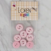 Loren Crafts pembe 8 li ayak izi düğme - 435
