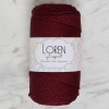 Loren Polyester Soft Macrame Bordo El Örgü İpi - LM039 - 34444
