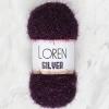 Loren Silver Patlıcan Moru El Örgü İpi - RS0109 - 34082
