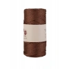 Makrome İpi 3mm  Polyester Kahve Simli