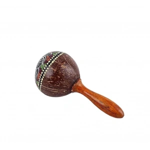 Coconat Marakas - 22 cm Gerçek Hindistan Cevizi Kabuğu Egzotik Ritim Enstrümanı