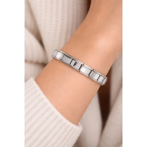 F Harfli Çelik Bileklik – Kişiye Özel Baş Harf Bileklik – Paslanmaz Çelik Şık ve Zarif Kadın Bileklik