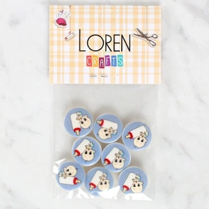 Loren Crafts 8li Biberonlu Bebek Düğme - 1241
