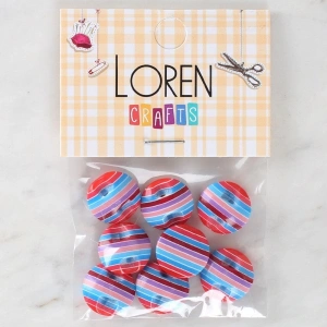Loren Crafts 8li Desenli Düğme - 1106