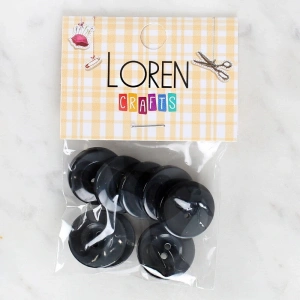 Loren Crafts 8li Düğme Gri - 1129