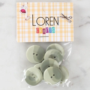 Loren Crafts 8li Düğme Yeşil- 1127