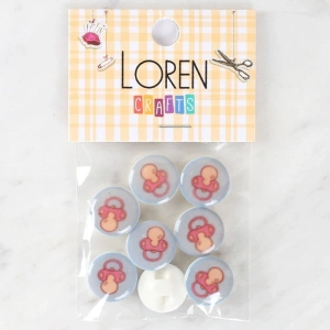 Loren Crafts 8li Emzik Düğme - 1010