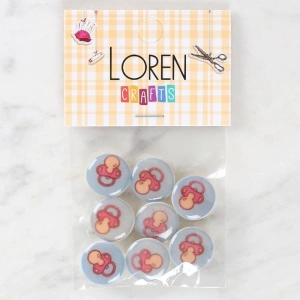Loren Crafts 8li Emzik Düğme - 1013