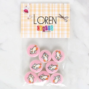 Loren Crafts 8li Penguen Düğme - 1038