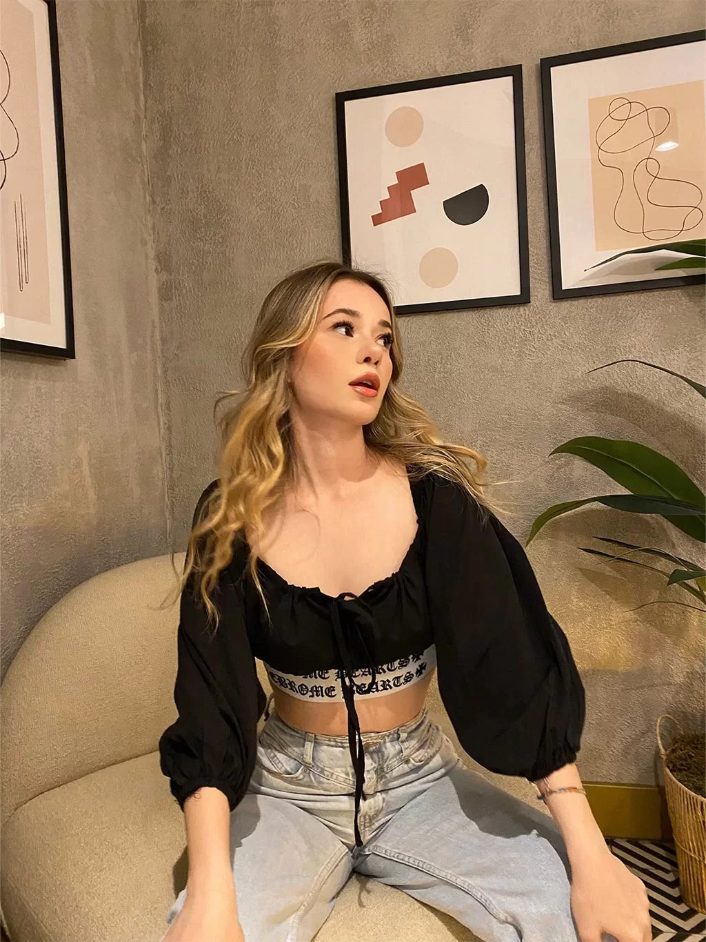 Madonna Balon Kol Crop