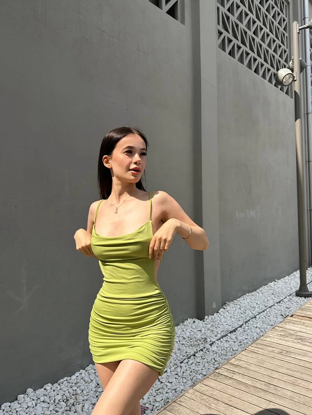 Degaje İp Askılı Elbise
