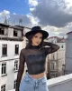 Deri Tül Detay Crop