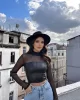 Deri Tül Detay Crop