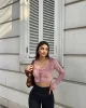 Kadife Düğmeli Crop