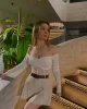 Madonna Yaka Tül Bodysuit