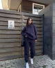 Oversize Şardonlu Sweatshirt Takım