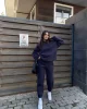 Oversize Şardonlu Sweatshirt Takım