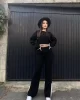Paça Yırtmaç Triko Takım