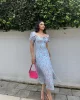 Bloom Yırtmaçlı Elbise