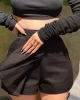 Pileli Şort Etek