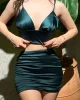 Saten Crop İkili Takım