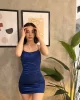 Saten Sırt Bağlamalı Elbise