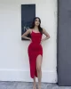 Yırtmaçlı Uzun Elbise