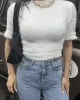 Yumoş Düğmeli Crop