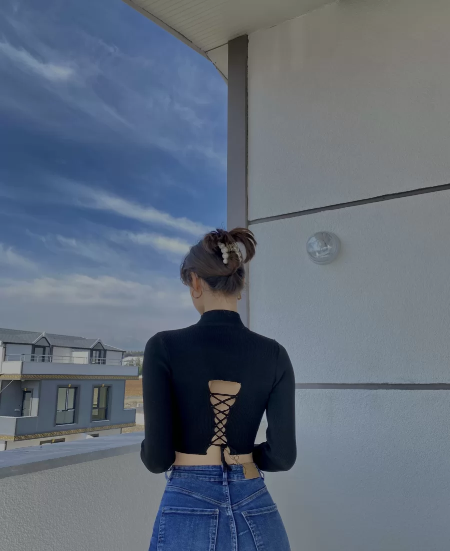 Sırt Bağlamalı Balıkçı Triko