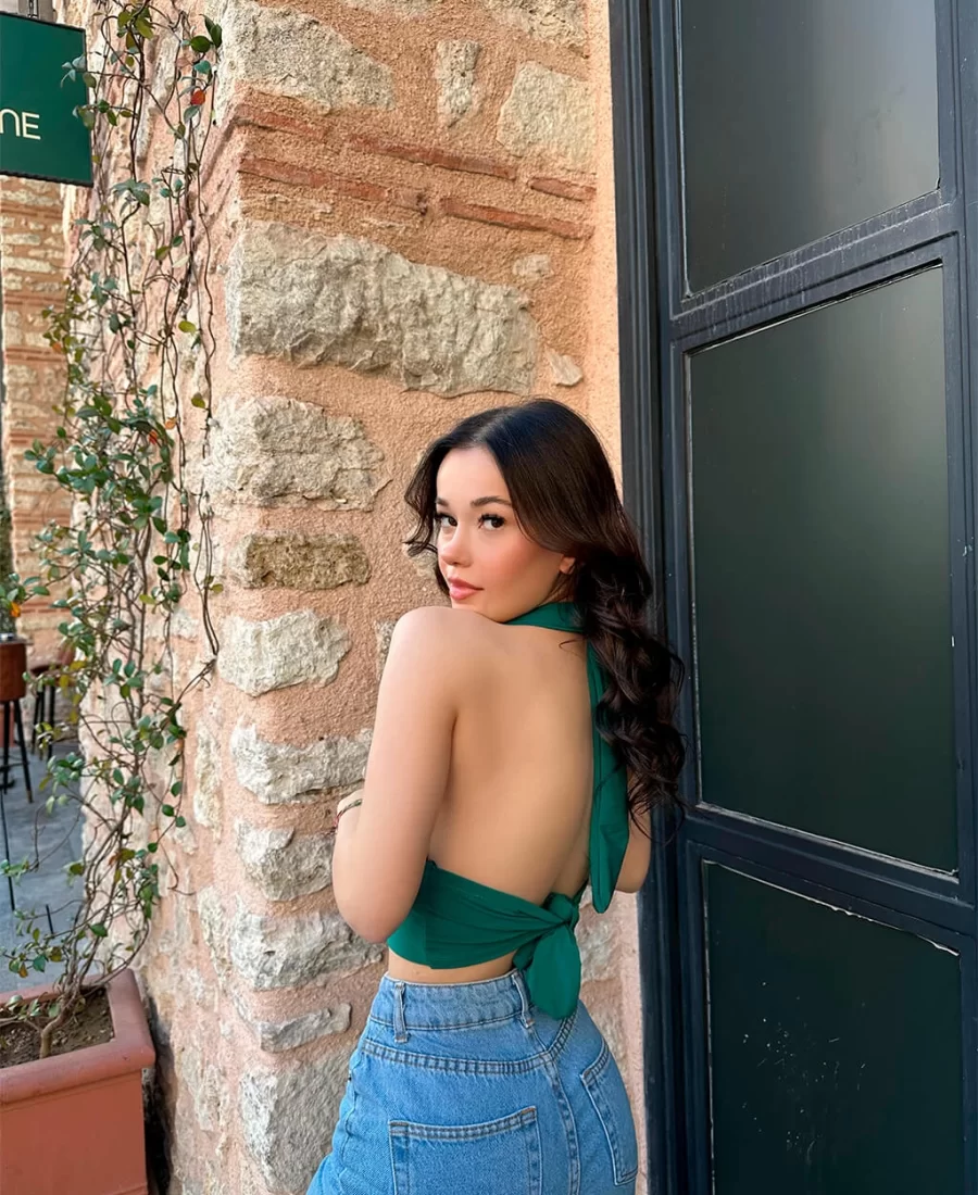 Kelly Bağlamalı Crop