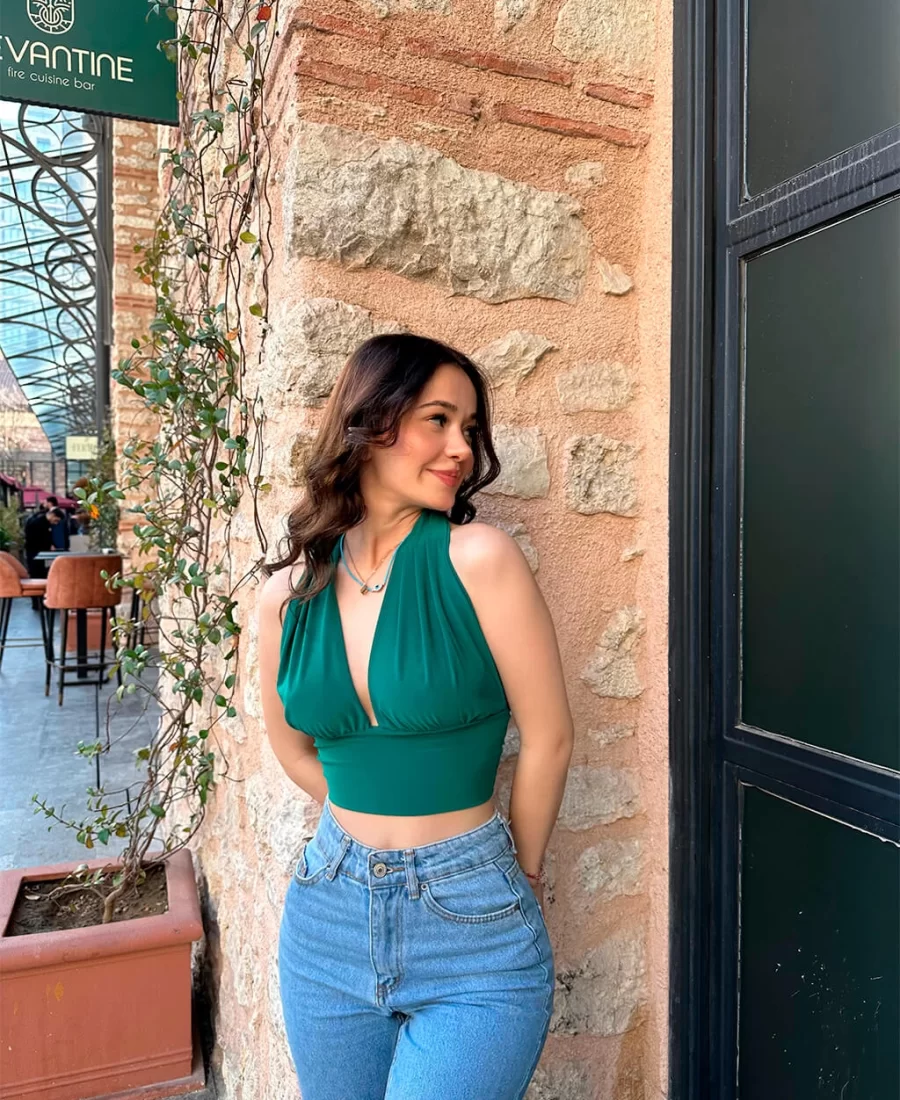 Kelly Bağlamalı Crop