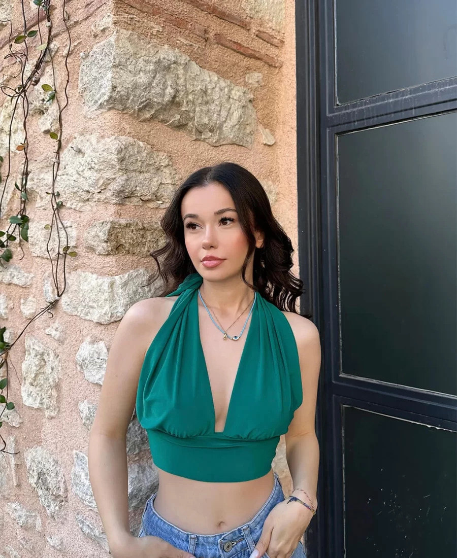 Kelly Bağlamalı Crop