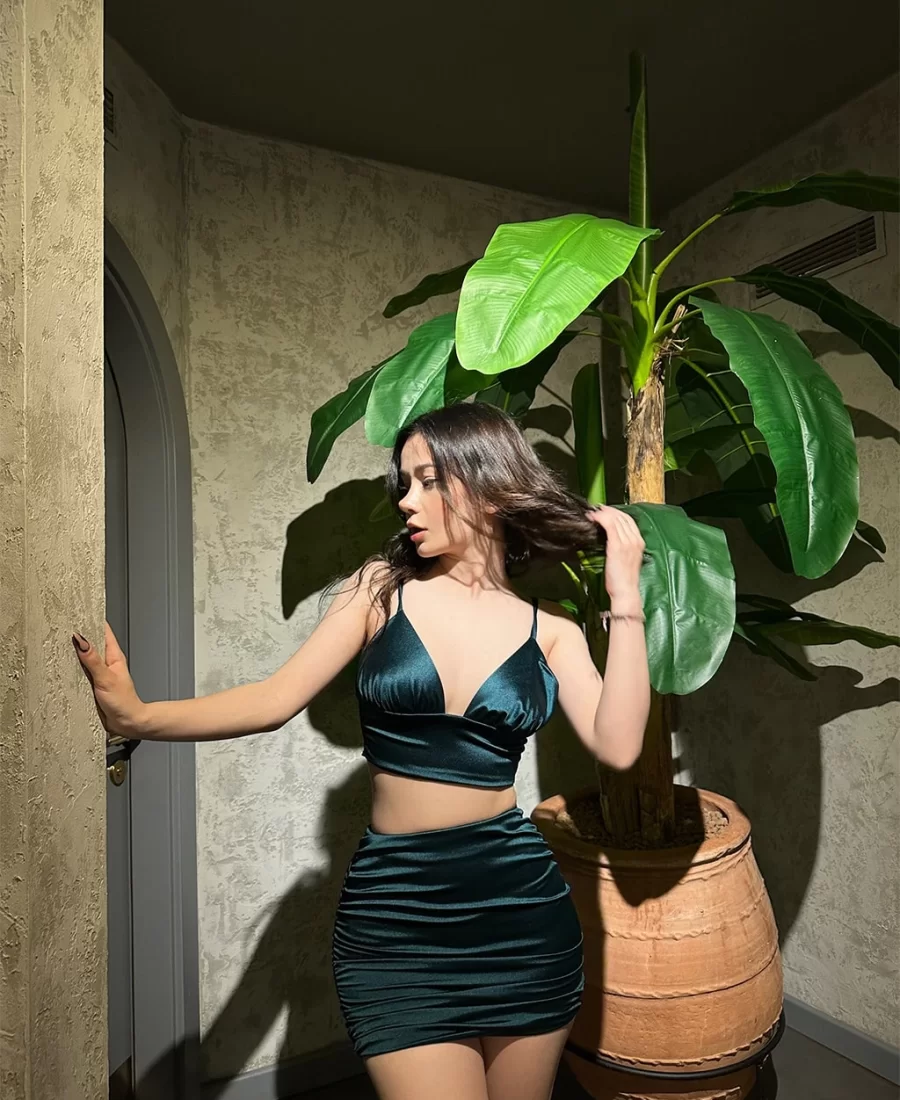 Saten Crop İkili Takım