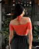 Neck Crop Top