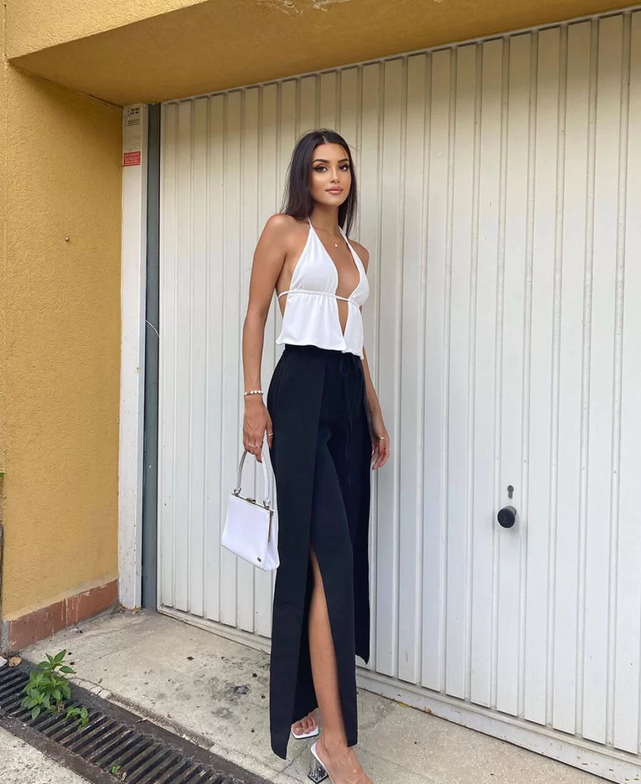Keten Bağlamalı Pantolon