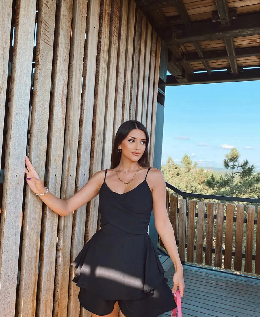 Luciana Askılı Tulum Elbise