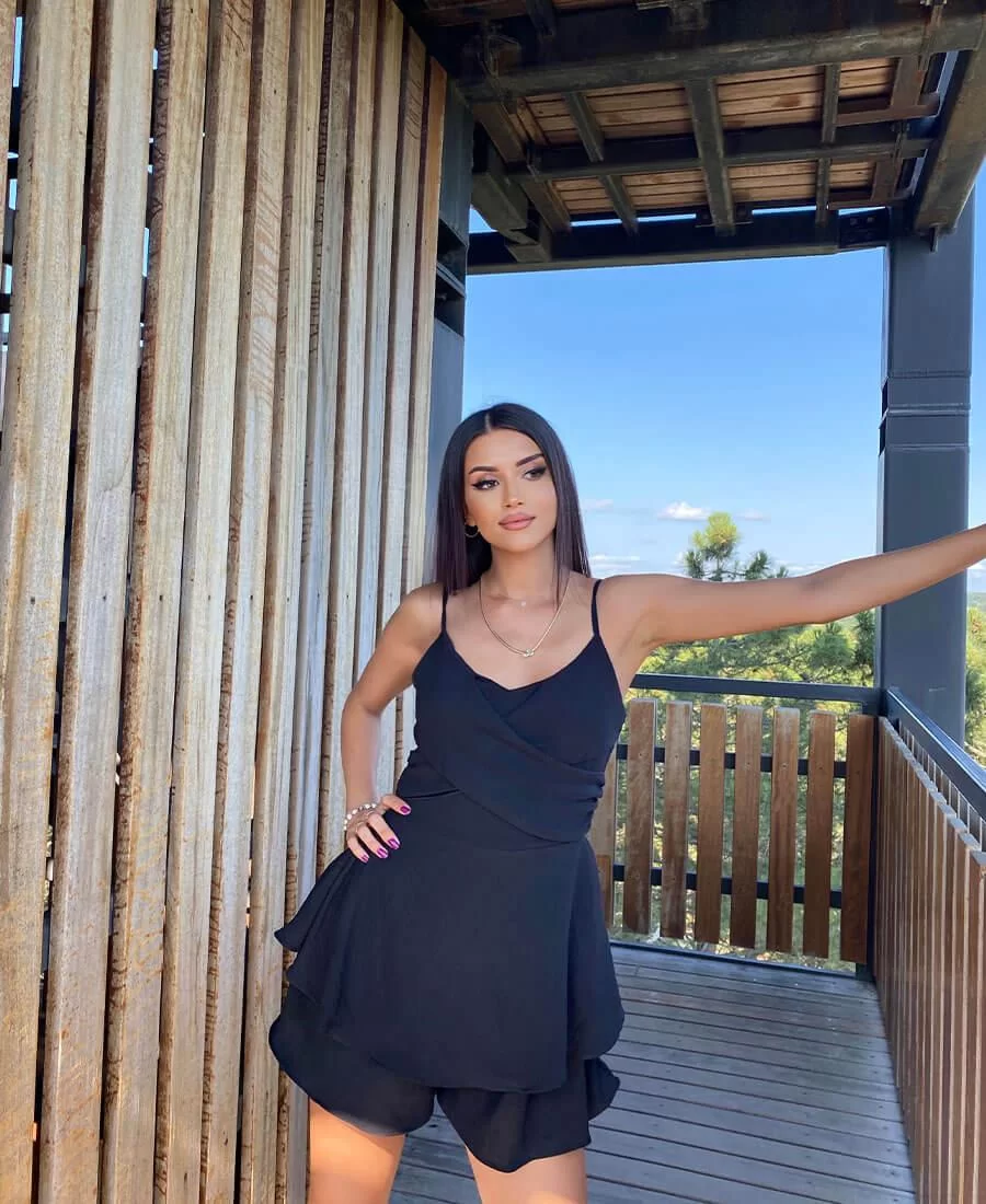 Luciana Askılı Tulum Elbise
