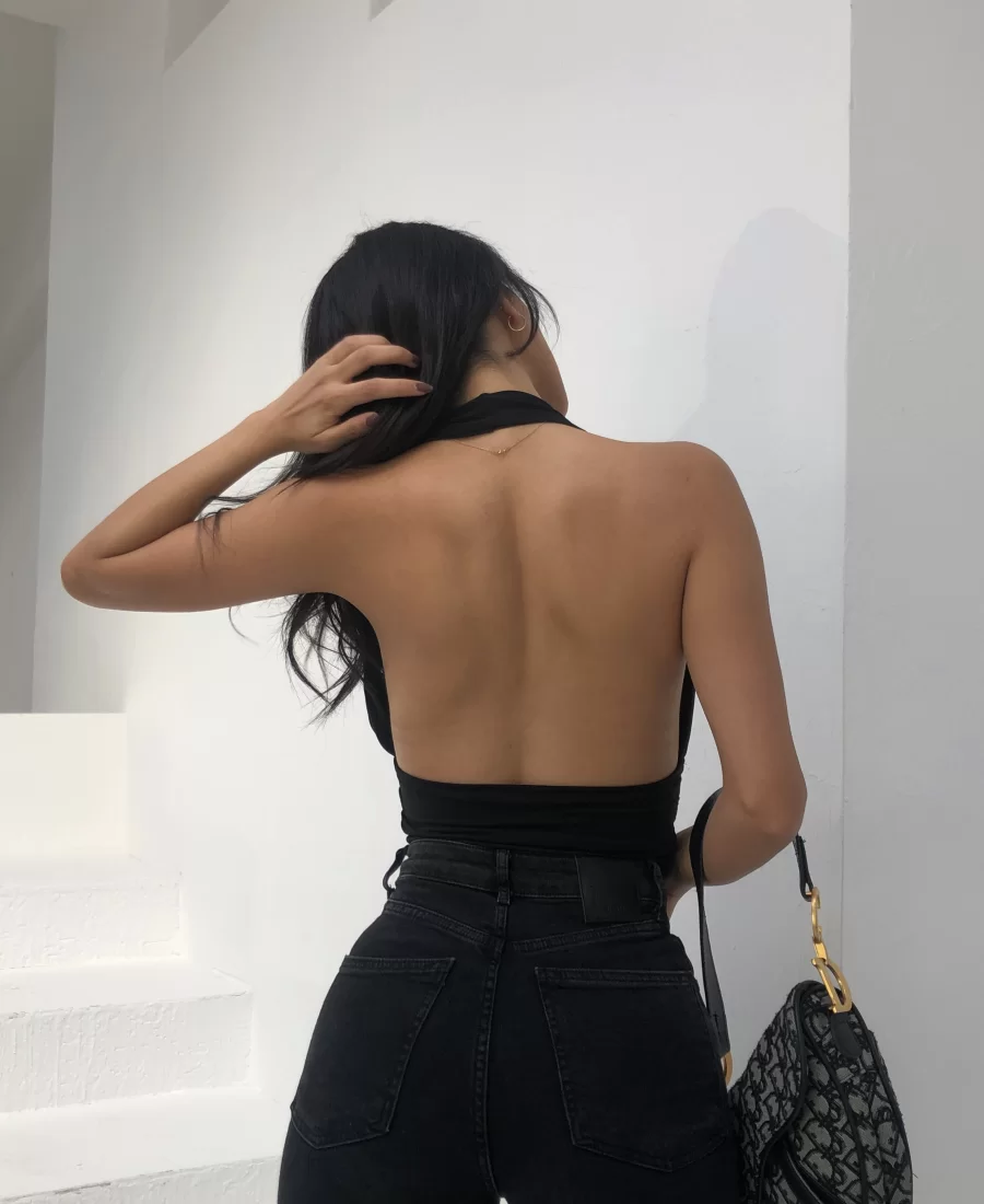 Lefty Sırt Dekolte Crop