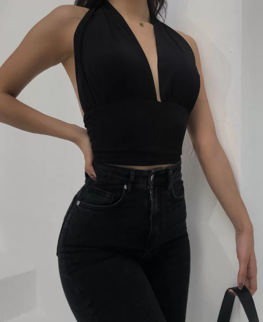 Lefty Sırt Dekolte Crop